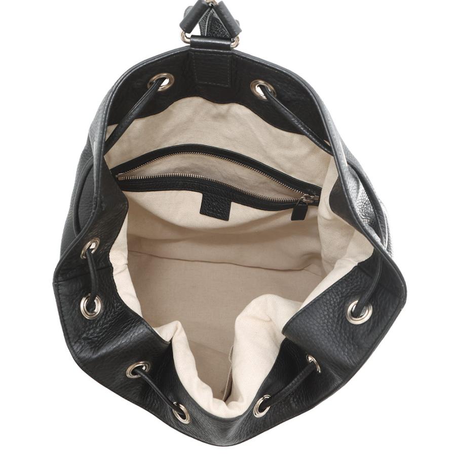 グッチ リュック ソーホー 巾着 バックパック レザー 625770 GUCCI バッグ リュックサック ブラック 黒 【安心保証】_4