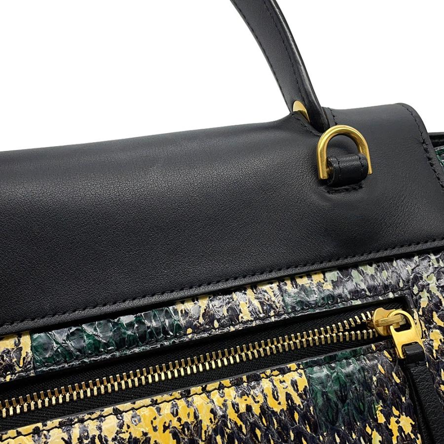セリーヌ ハンドバッグ ベルトバッグ マイクロ パイソン/レザー CELINE