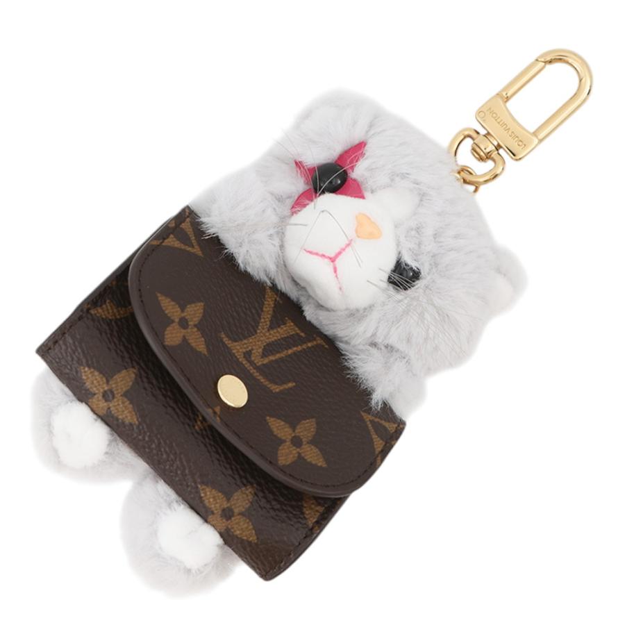ルイヴィトン バッグチャーム モノグラム フェイクファー LV キュート