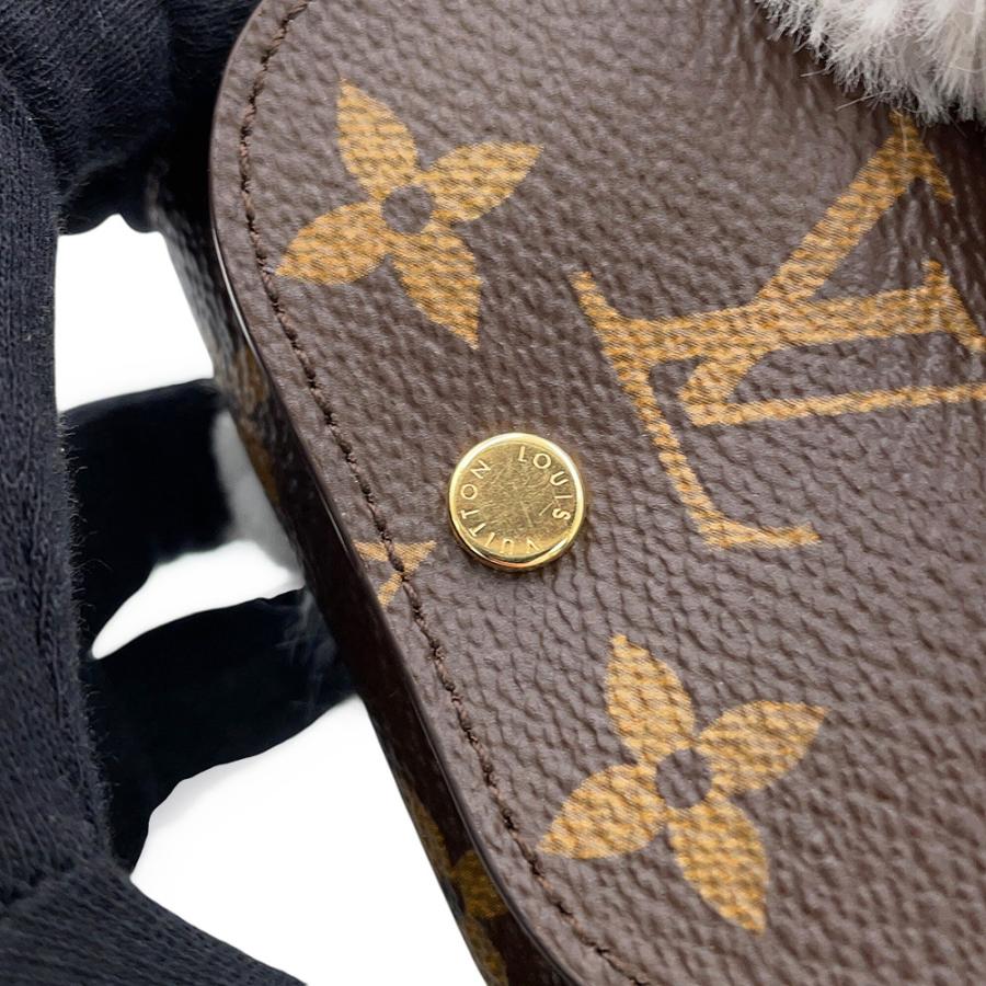 ルイヴィトン バッグチャーム モノグラム フェイクファー LV キュート
