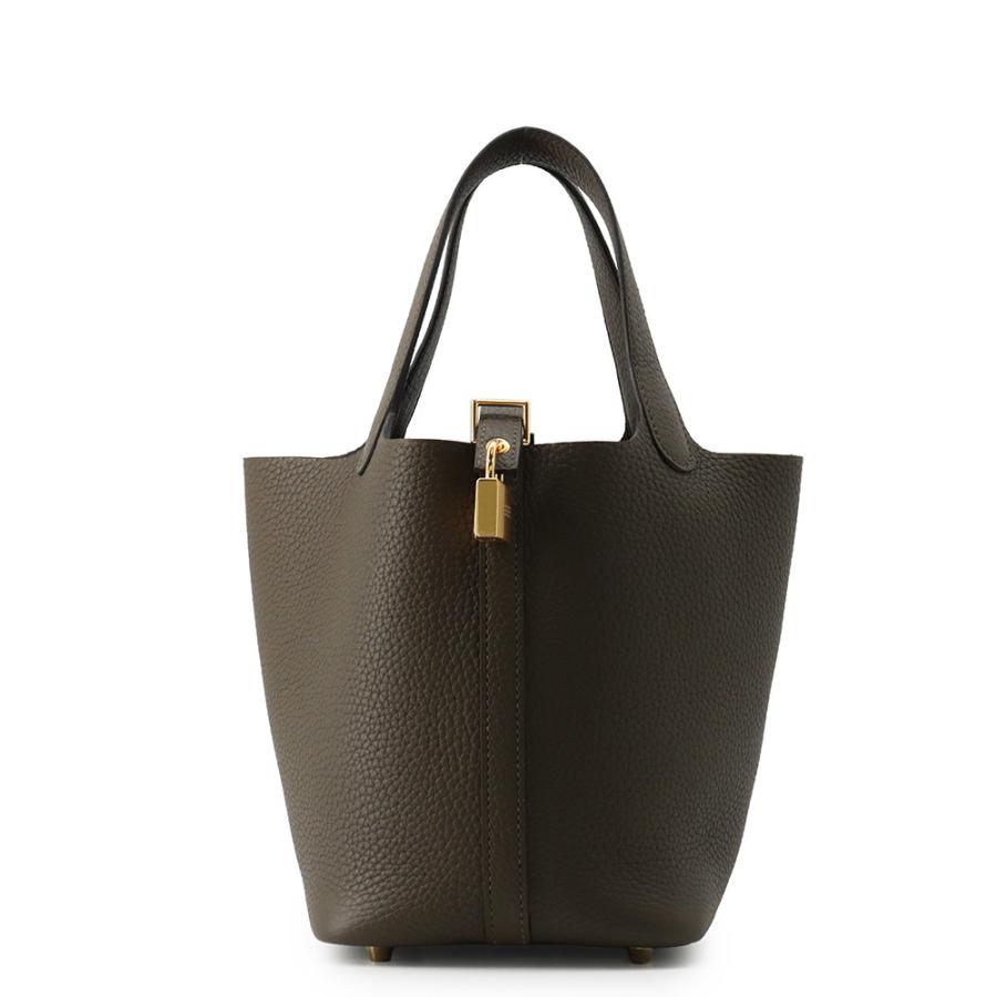エルメス ハンドバッグ ピコタンロックPM ヴェールロデン/ゴールド金具
