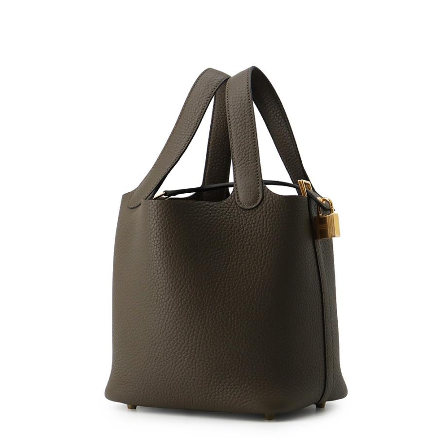 エルメス ハンドバッグ ピコタンロックPM ヴェールロデン/ゴールド金具
