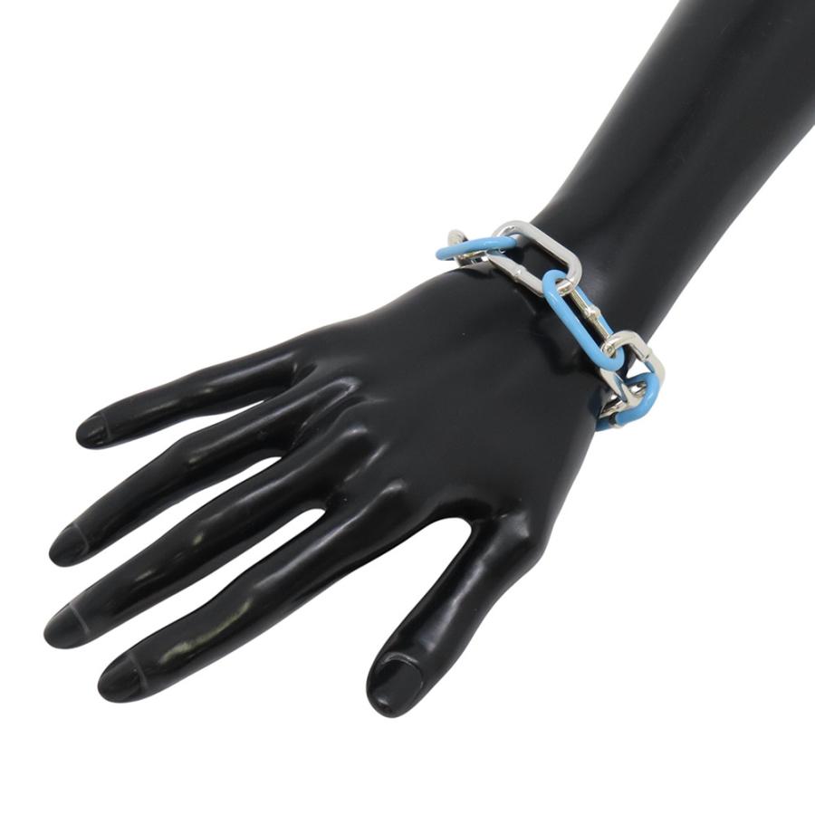正規品⭐️美品⭐️BOTTEGA VENETA 男女 ボッテブレスレット　ブルー ボッテガヴェネタ ブレスレット チェーン SV925シルバー/ライトブルー