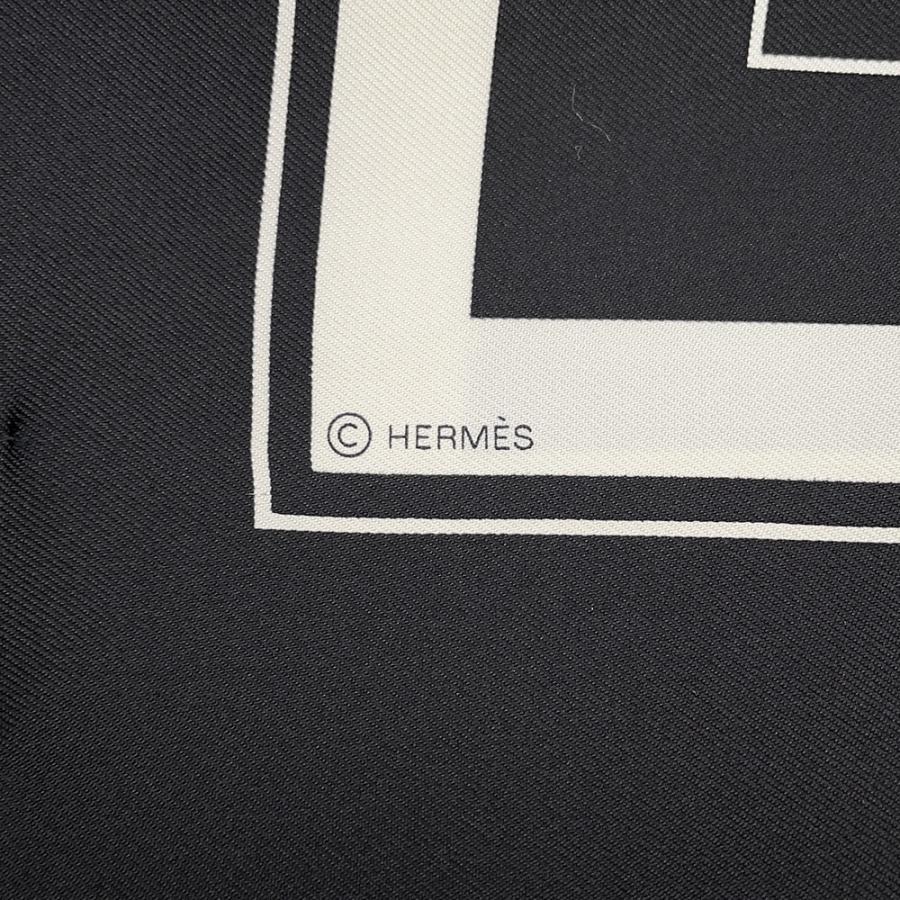 23AW HERMÈS エクス・リブリス フリンジスカーフ 80 エルメス カレ80