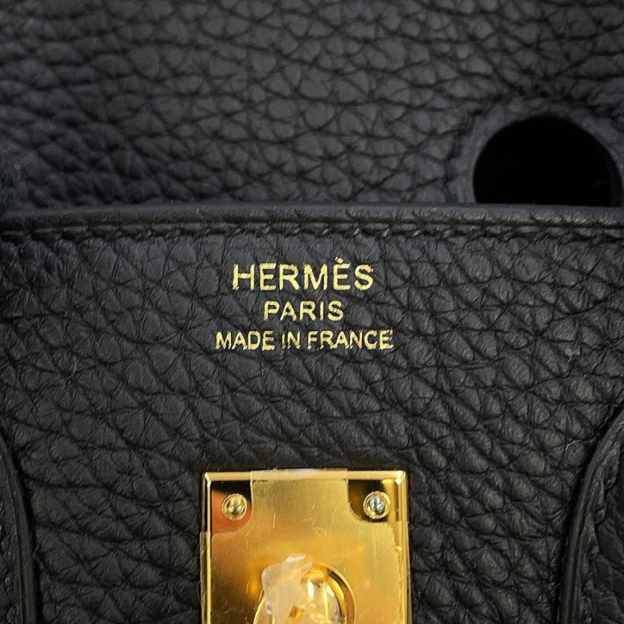 エルメス バーキン25 ブラック/ゴールド金具 トゴ G刻印 HERMES Birkin 