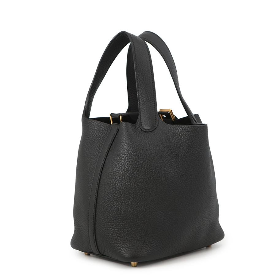 HERMES ピコタンロックpm ブラック エルメス ハンドバッグ ピコタンロックPM ブラック/ゴールド金具