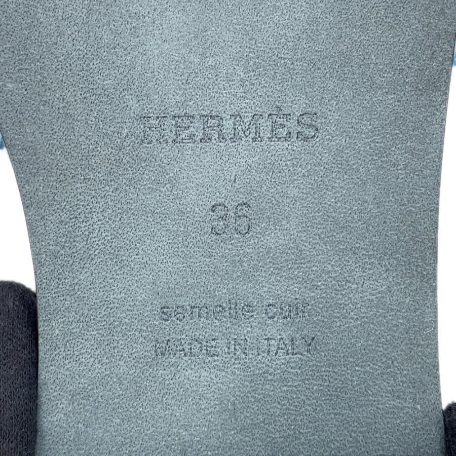 エルメス サンダル オラン デニム レディースサイズ36 HERMES 靴の画像