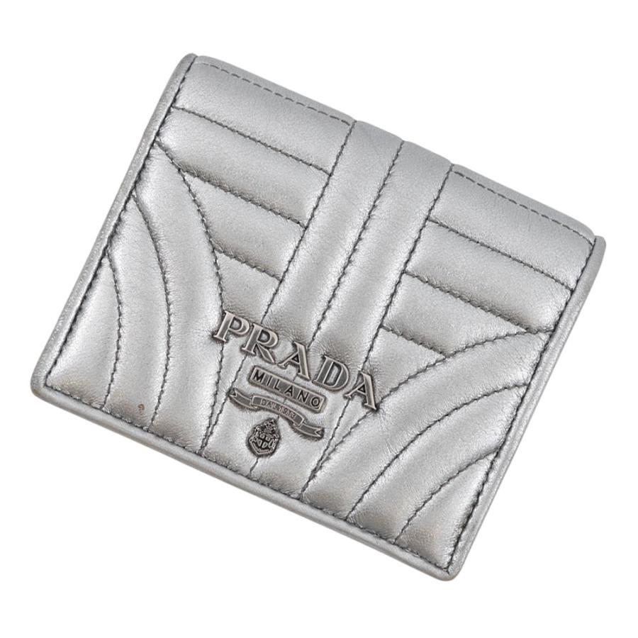 プラダ 二つ折り財布 ロゴ コンパクトウォレット 1MV204 PRADA 【安心 