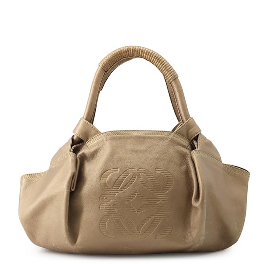美品✨ 大人気⭐︎LOEWE ロエベ ハンドバッグ ナッパアイレ アナグラム 革 ロエベ ハンドバッグ ナッパアイレ アナグラム レザー LOEWE 【安心