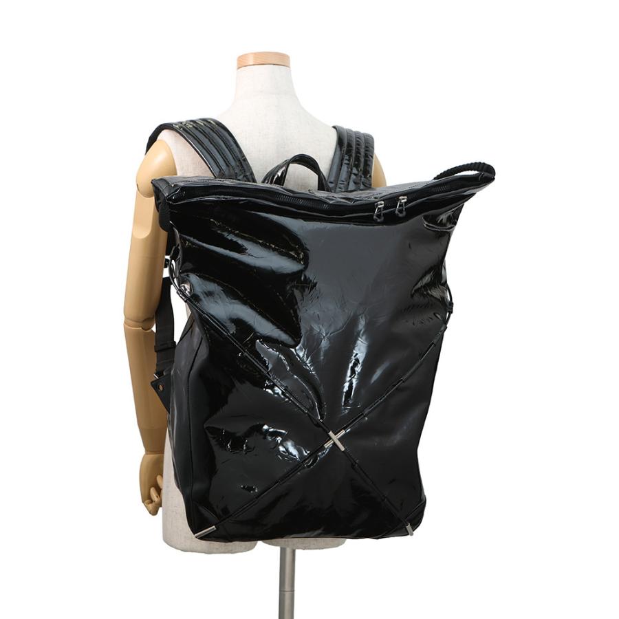 ボッテガヴェネタ リュック テント バックパック パテント 691386 BOTTEGA VENETA 黒 ボッテガヴェネタ リュック テント バックパック パテント 691386