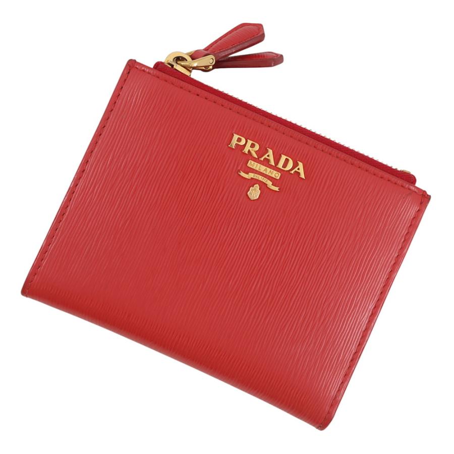 新品未使用✨　PRADA　1ML024　二つ折り財布　レザーウォレット プラダ 二つ折り財布 ロゴ コンパクトウォレット レザー 1ML024 PRADA