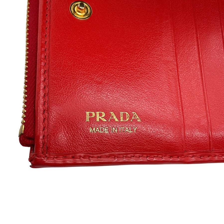 プラダ 二つ折り財布 ロゴ コンパクトウォレット レザー 1ML024 PRADA