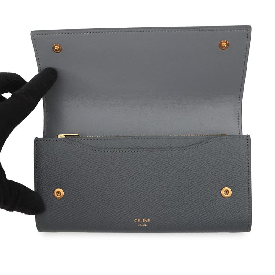 セリーヌ 長財布 ラージ フラップウォレット レザー 10B563BEL CELINE