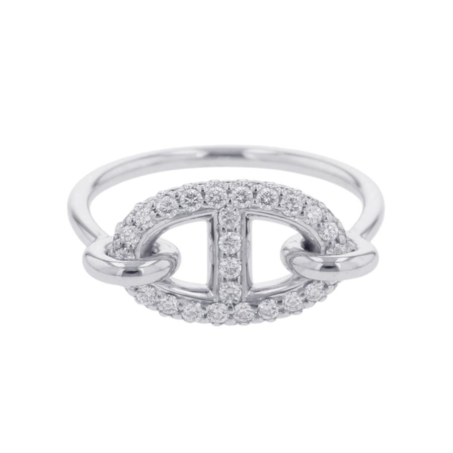 エルメス リング ニュー ファランドール ダイヤモンド 48P 計0.45ct 