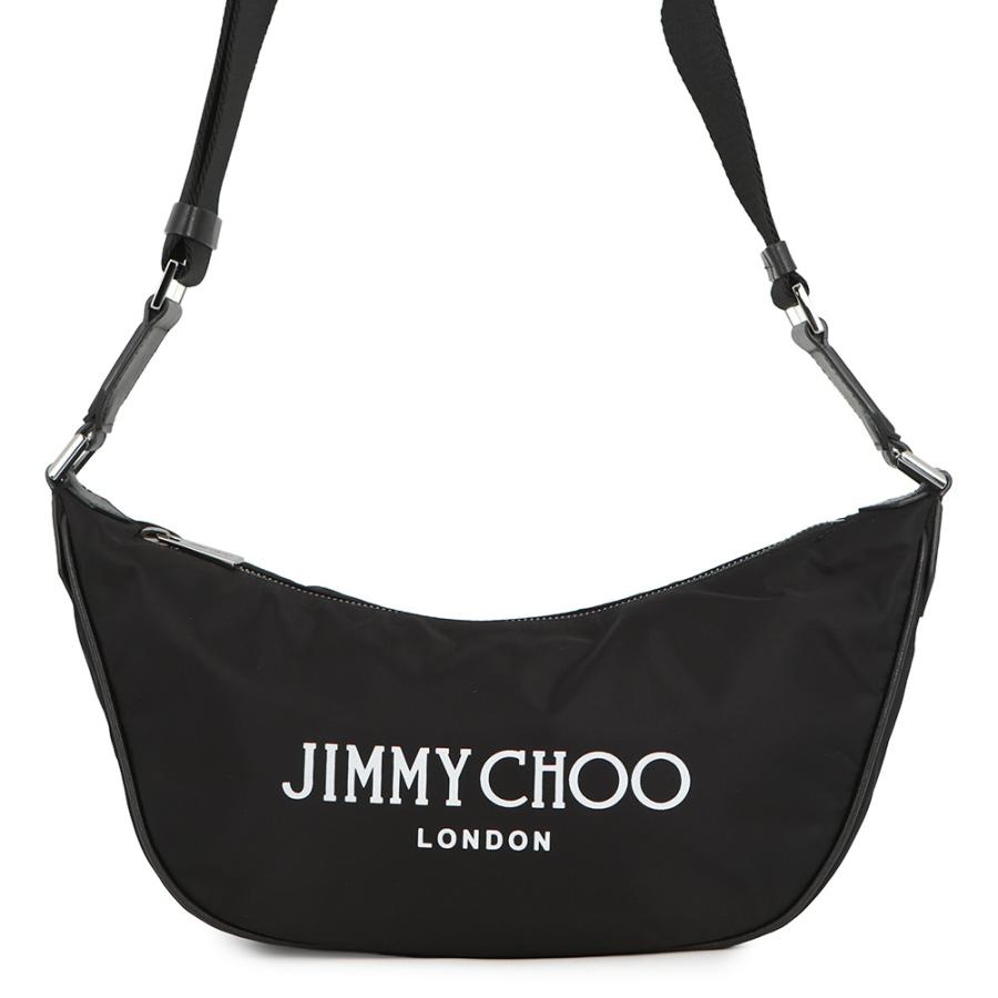 JIMMY CHOO ジミーチュウ ボディバッグ ショルダー ロゴ ブラック ジミーチュウ ショルダーバッグ ロゴ ナイロン JIMMY CHOO 黒 【安心