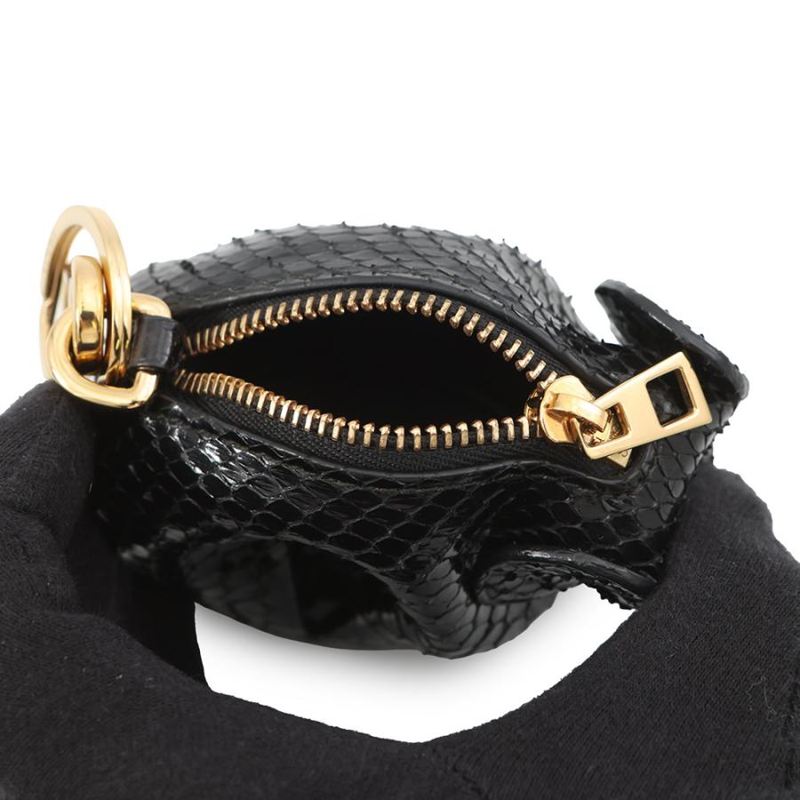 ロエベ バッグチャーム エレファント パイソン LOEWE コインケース 黒 