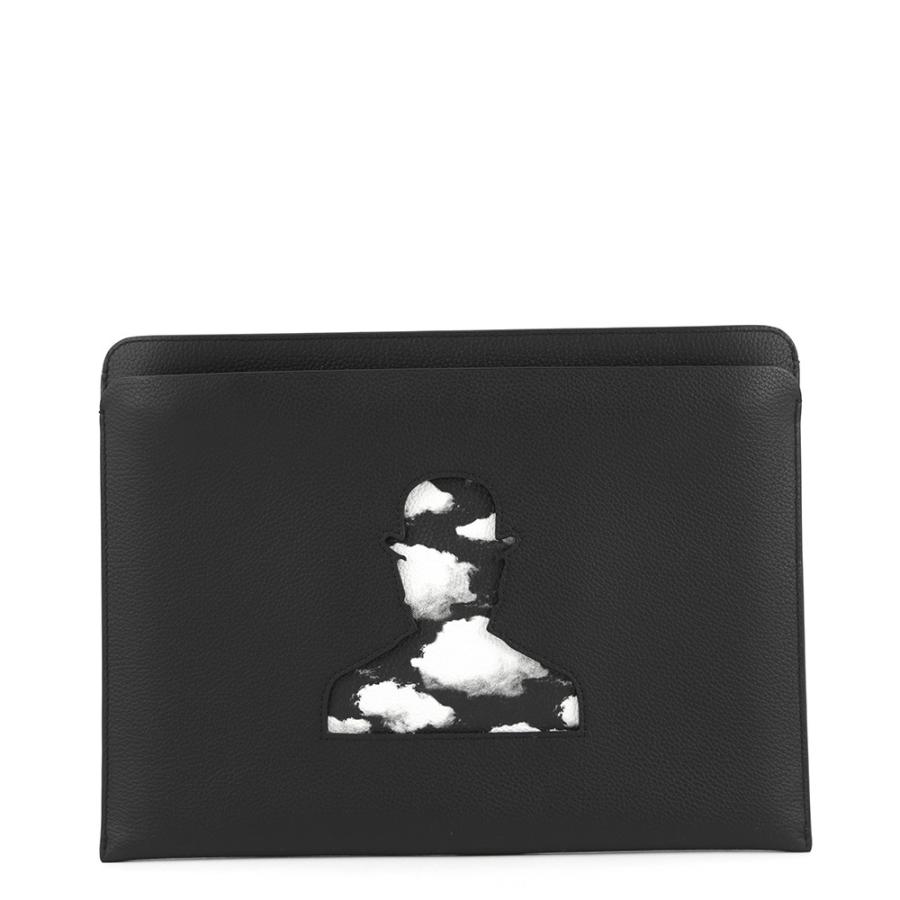 極美品★ DELVAUX デルヴォー クラッチバッグ Dロゴ デルヴォー クラッチバッグ ポシェット トロンプルイユ レザー Delvaux