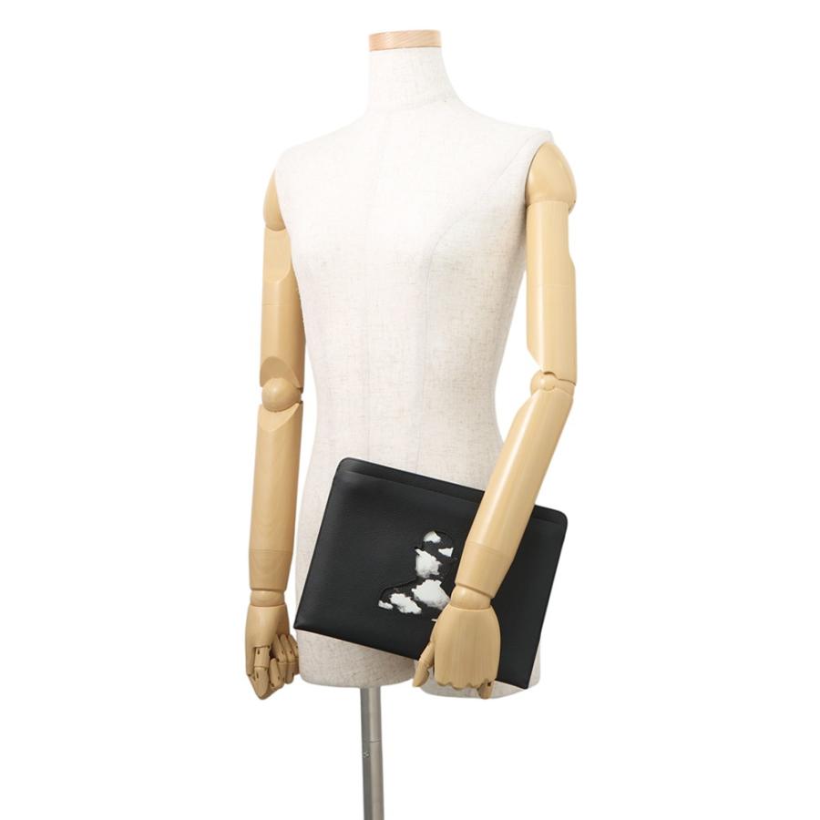 デルヴォー クラッチバッグ ポシェット トロンプルイユ レザー Delvaux デルボー 黒 デルヴォー クラッチバッグ ポシェット トロンプルイユ レザー Delvaux