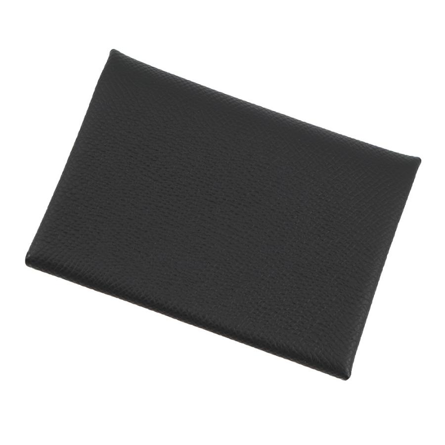 エルメス コインケース カルヴィ デュオ ブラック/シルバー金具 