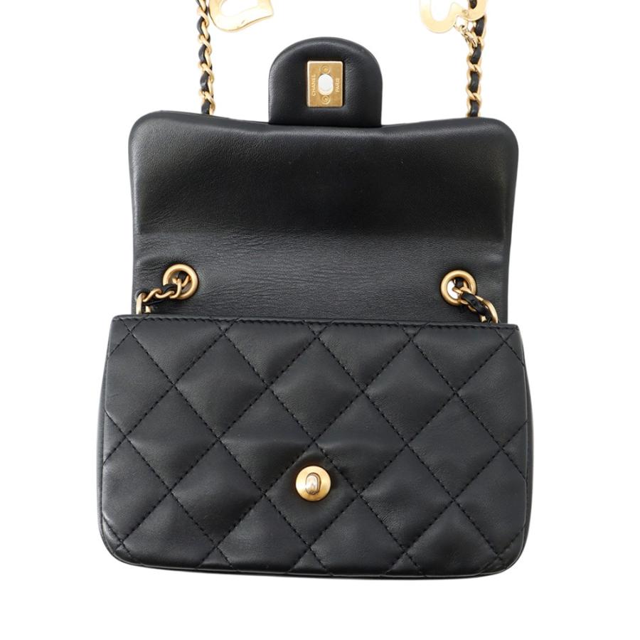 CHANEL✨ラムスキン マトラッセ チェーンショルダーバッグ ココマーク シャネル チェーンショルダーバッグ ミニ マトラッセ ココマーク