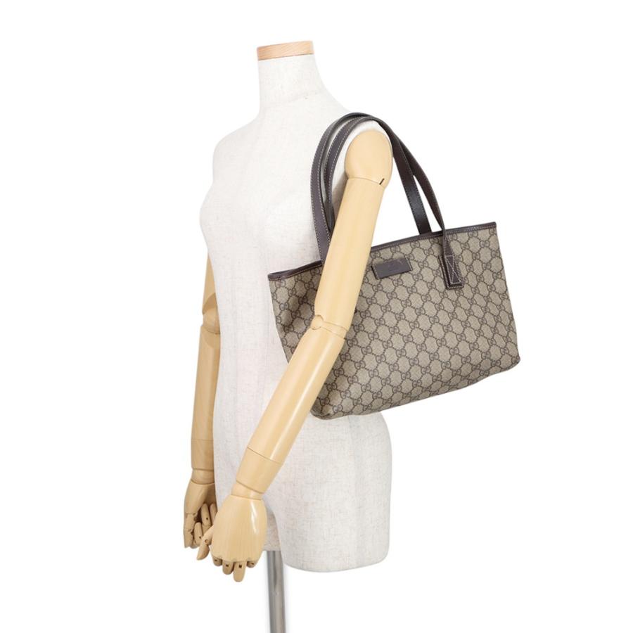 グッチ トートバッグ GGスプリーム/レザー 211138 GUCCI バッグ 【安心