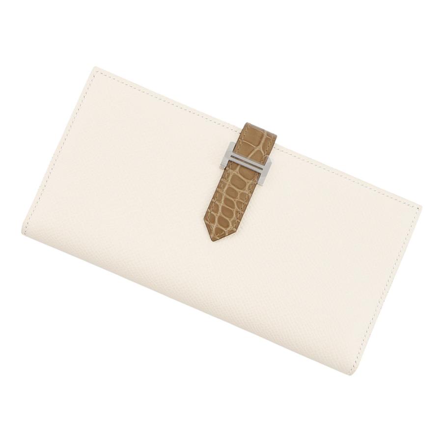 HERMES エルメス べアンスフレ C刻印 エタン ベージュ 長財布 エルメス 長財布 ベアンスフレ タッチ ナタ/ベージュサブレ/シルバー