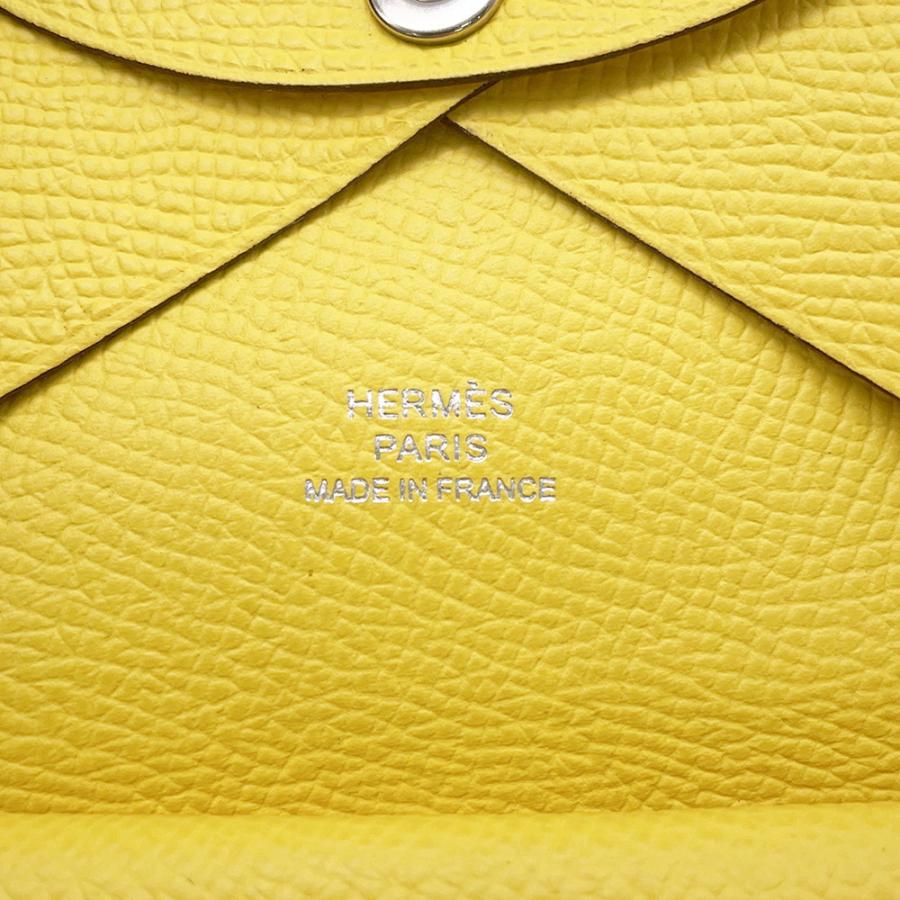 エルメス コインケース カルヴィ デュオ ジョーヌナプル/シルバー金具