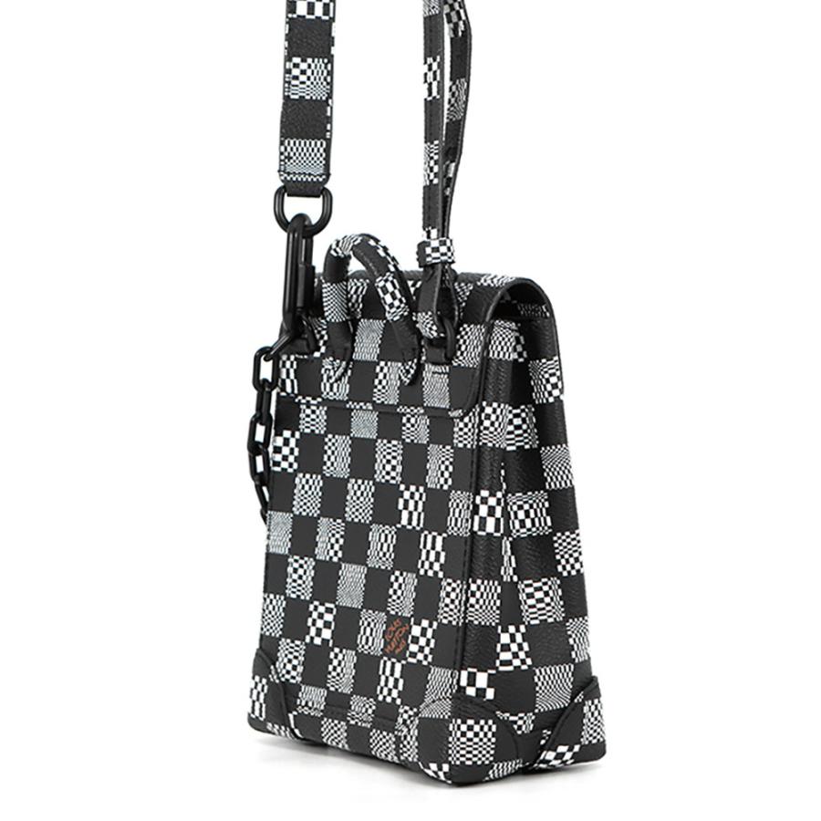 ルイヴィトン ショルダーバッグ ダミエ・ディストーテッド スティーマー XS N60453 LOUIS VUITTON 2way 黒 ブラック ルイヴィトン ショルダーバッグ ダミエ・ディストーテッド