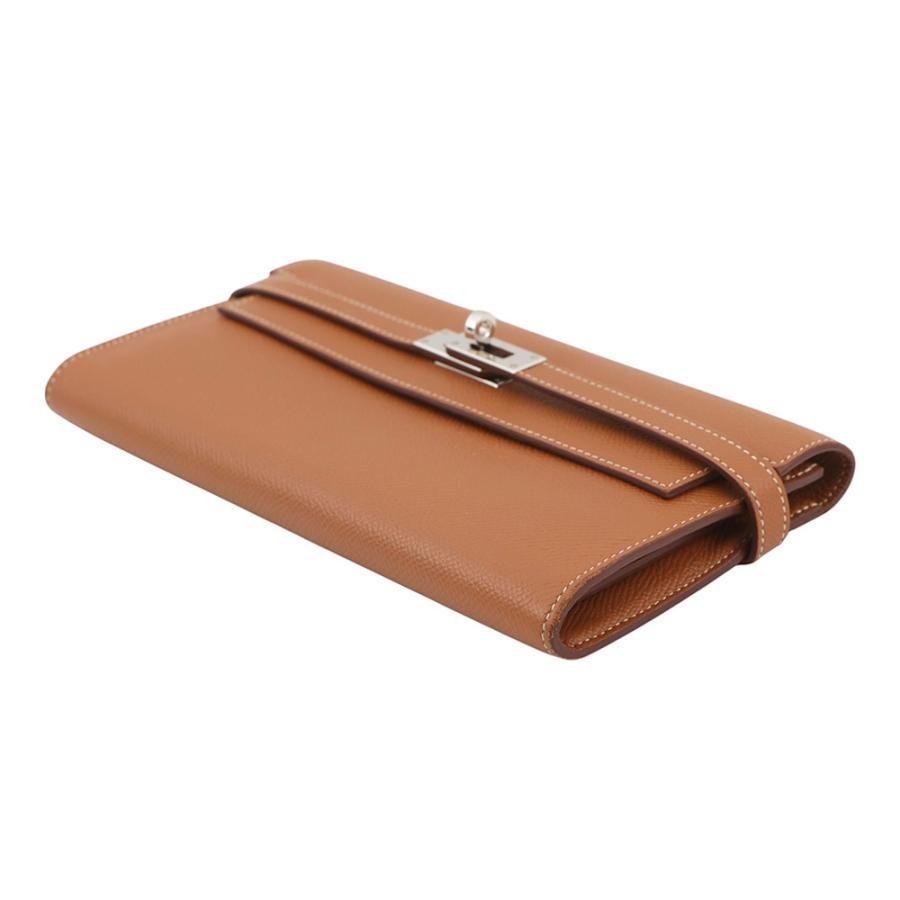 エルメス 長財布 ケリーウォレット ロング ゴールド/シルバー金具 