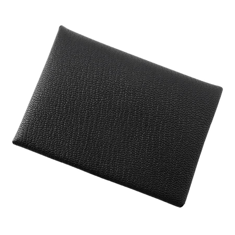 エルメス コインケース カルヴィ デュオ ブラック/シルバー金具