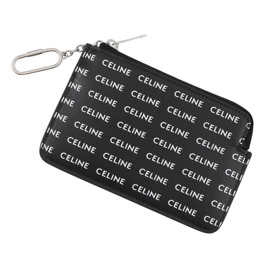 セリーヌ コインケース ロゴ 総柄 PVC 10B772 CELINE カードケース 黒