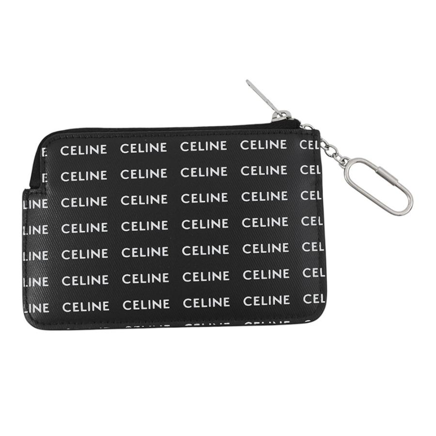 セリーヌ コインケース ロゴ 総柄 PVC 10B772 CELINE カードケース 黒 