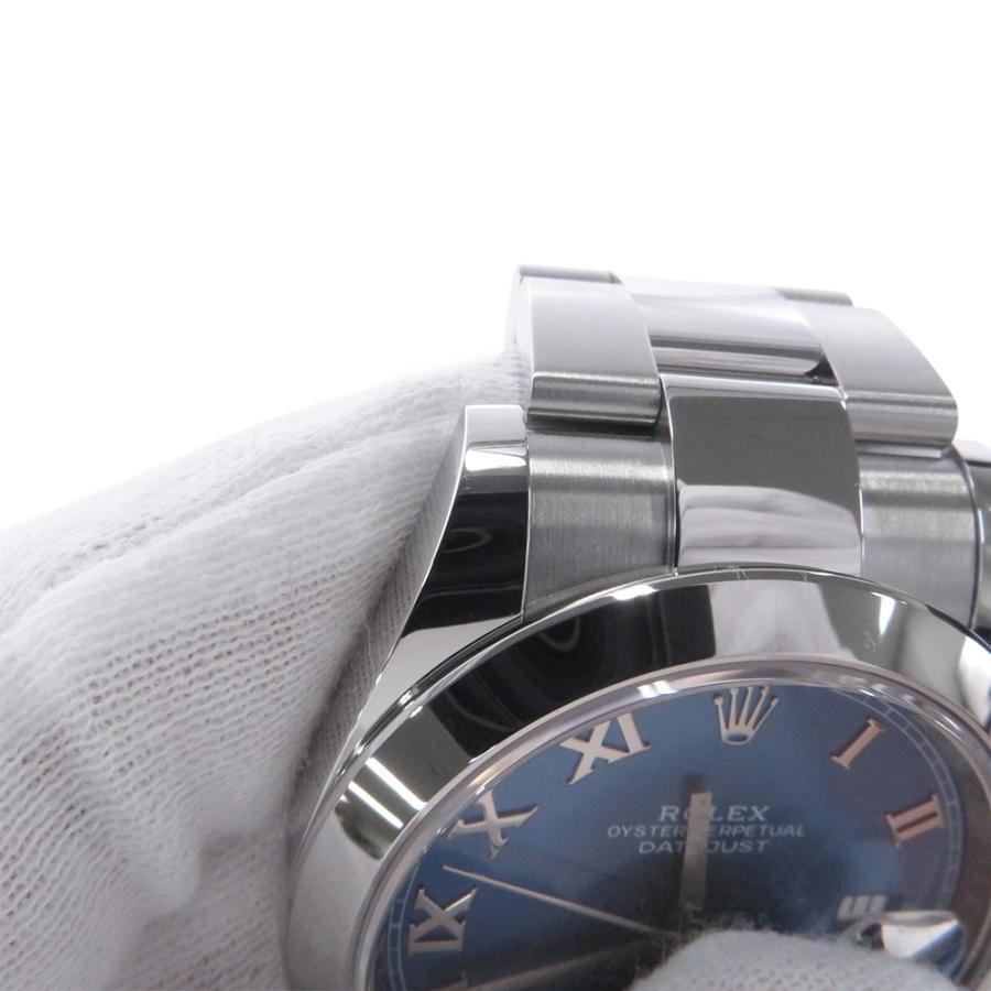 ロレックス デイトジャスト41 ランダムシリアル ルーレット 126300 ROLEX 腕時計 アズーロブルー文字盤 ロレックス デイトジャスト41 ランダムシリアル ルーレット 126300