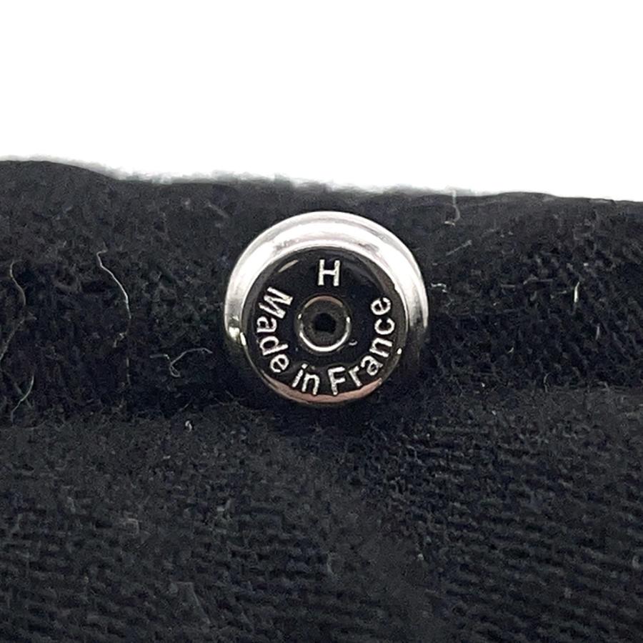 エルメス ピアス ミニ・ポップアッシュ ブラック/シルバー金具 H