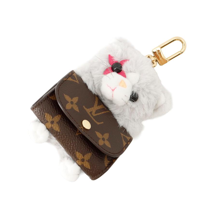 ルイヴィトン バッグチャーム モノグラム フェイクファー LV キュート
