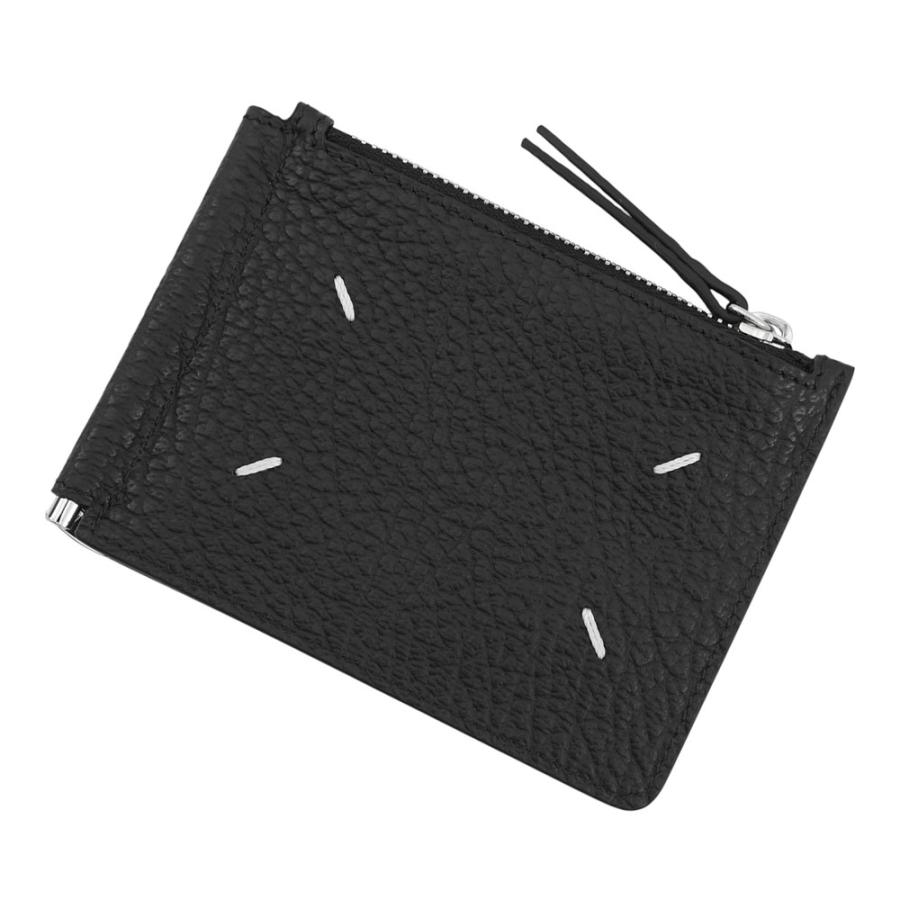 メゾンマルジェラ 二つ折り財布 4ステッチ マネークリップ カーフレザー SA1UI0022 Maison Margiela 黒 メゾンマルジェラ 二つ折り財布 4ステッチ マネークリップ カーフ