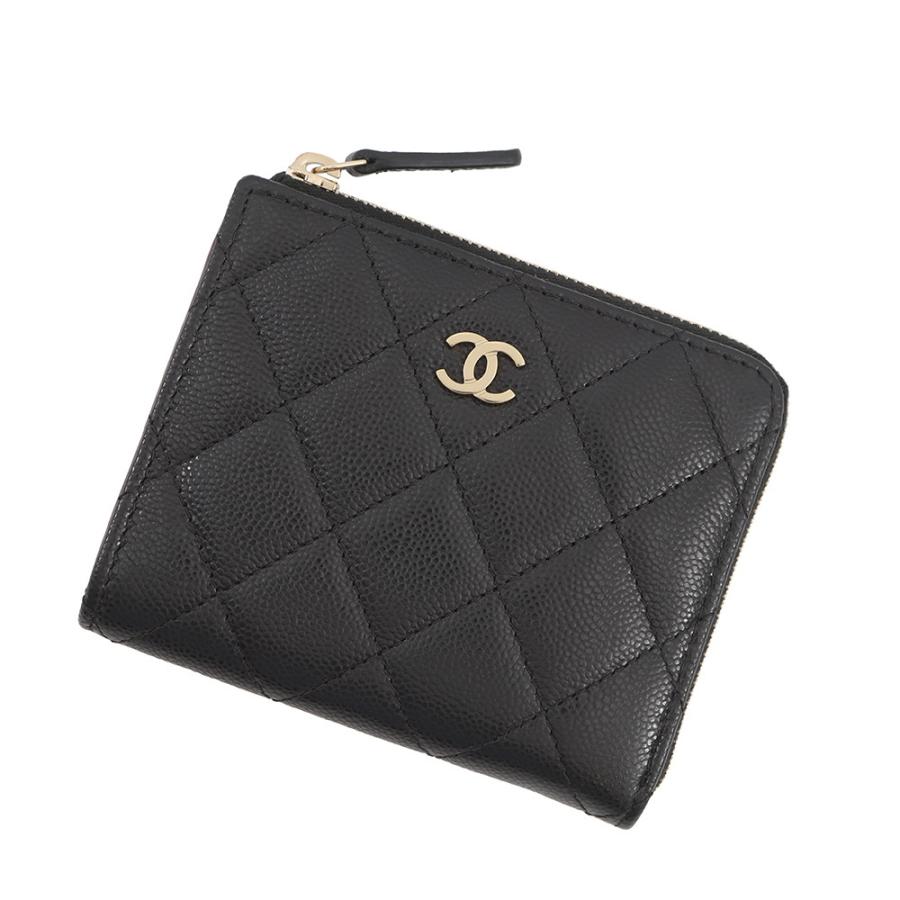 CHANEL マトラッセキャビアスキン　L字ファスナー　財布　AP3999 シャネル コインケース マトラッセ ココマーク キャビアスキン L字