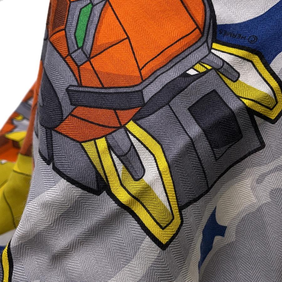 エルメス スカーフ カレH 100 メガ シャリオ Mega Chariot カシミヤ 