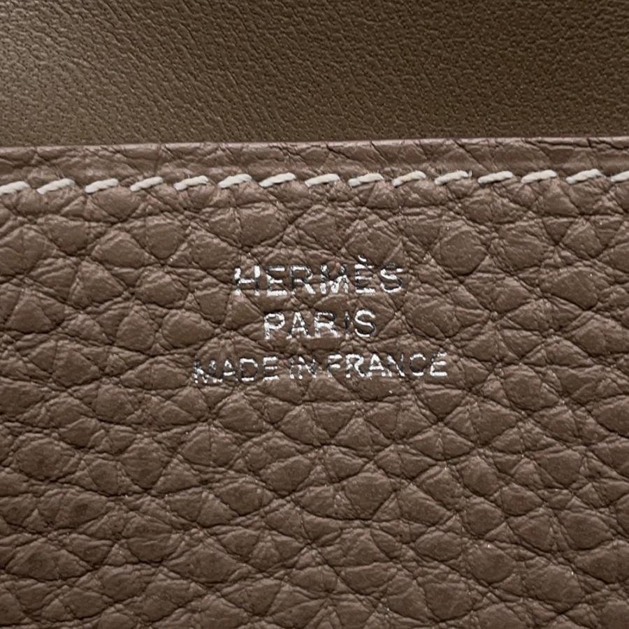 エルメス 長財布 ドゴンロング エトゥープ/シルバー金具 トゴ X刻印