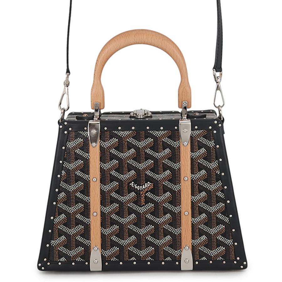 GOYARD ゴヤール サイゴントートバッグ ブラウン ゴヤール ハンドバッグ サイゴン ミニトランクバッグ PVC ウッド