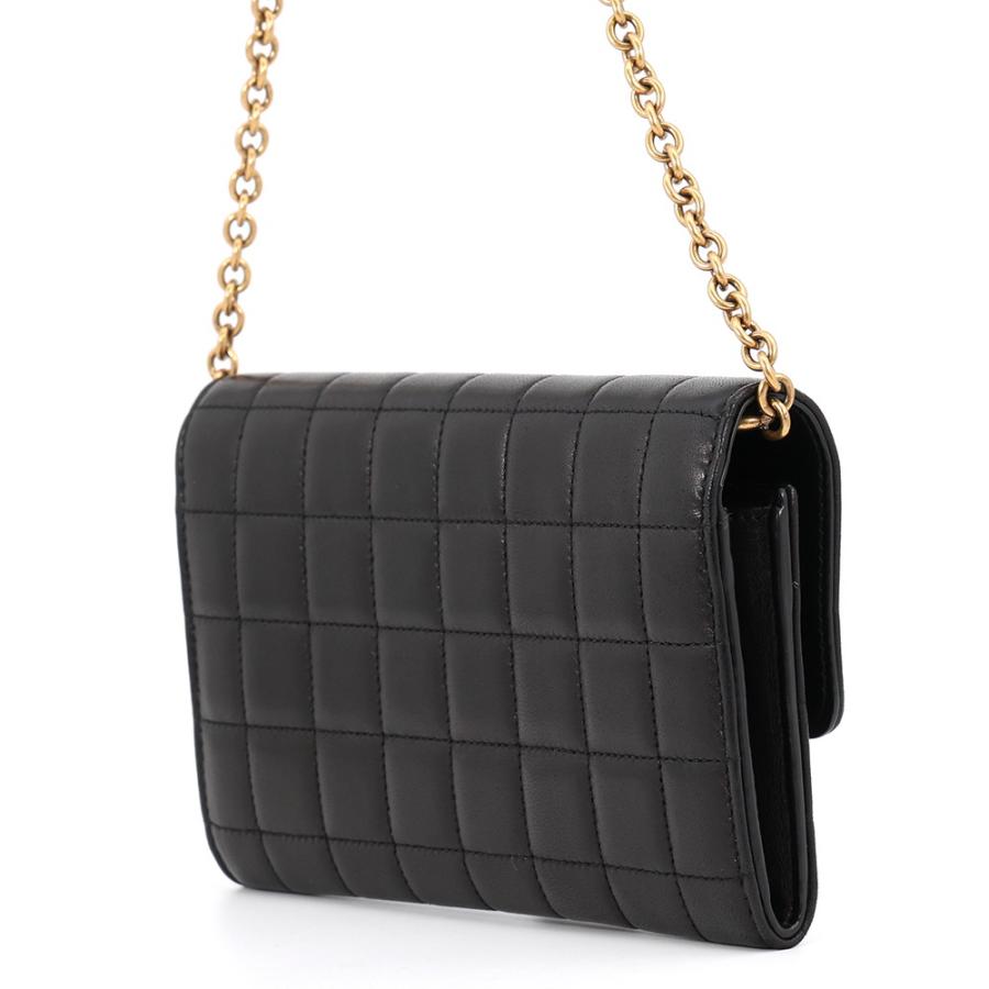 サンローランパリ チェーンウォレット LE MAILLON WALLET ラムスキン 