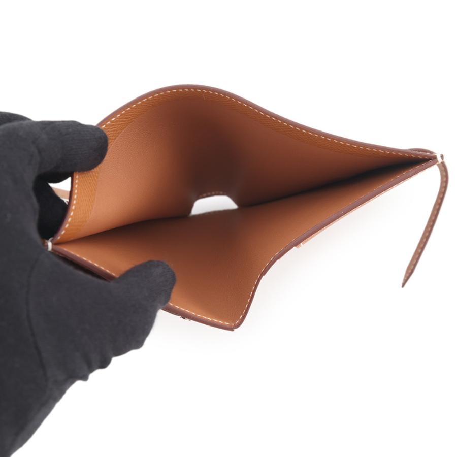 エルメス 二つ折り財布 ベアンコンパクト ゴールド/シルバー金具