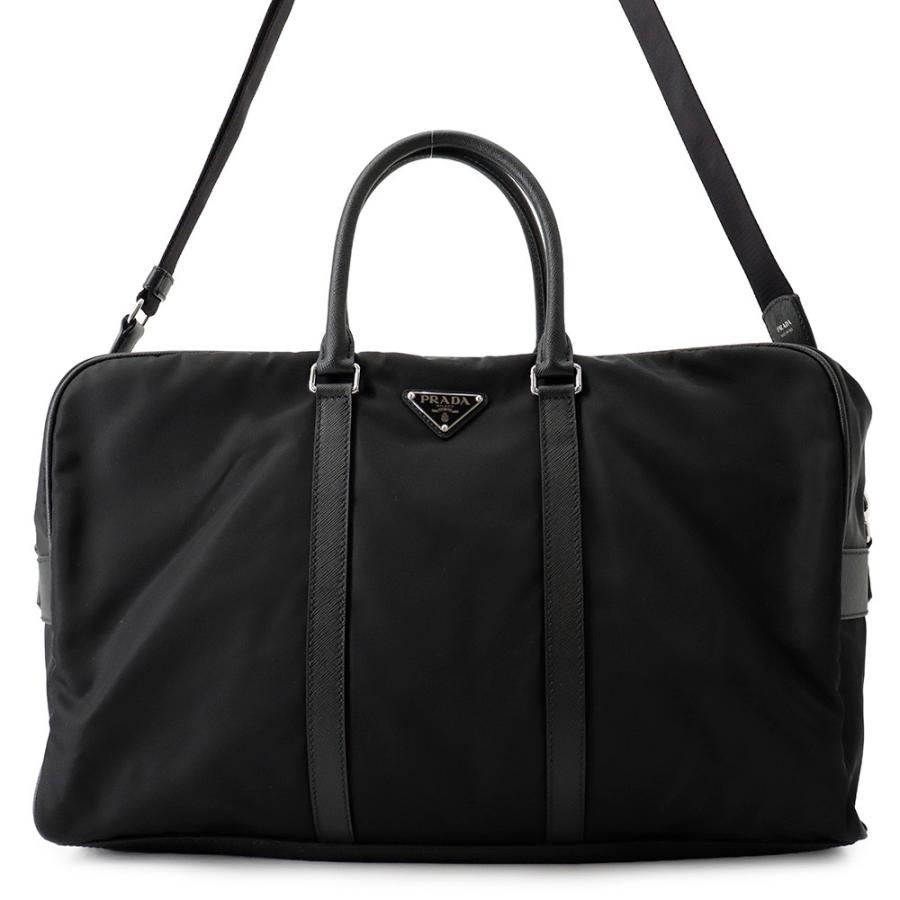 プラダ ボストンバッグ トライアングルロゴ ナイロン/レザー PRADA
