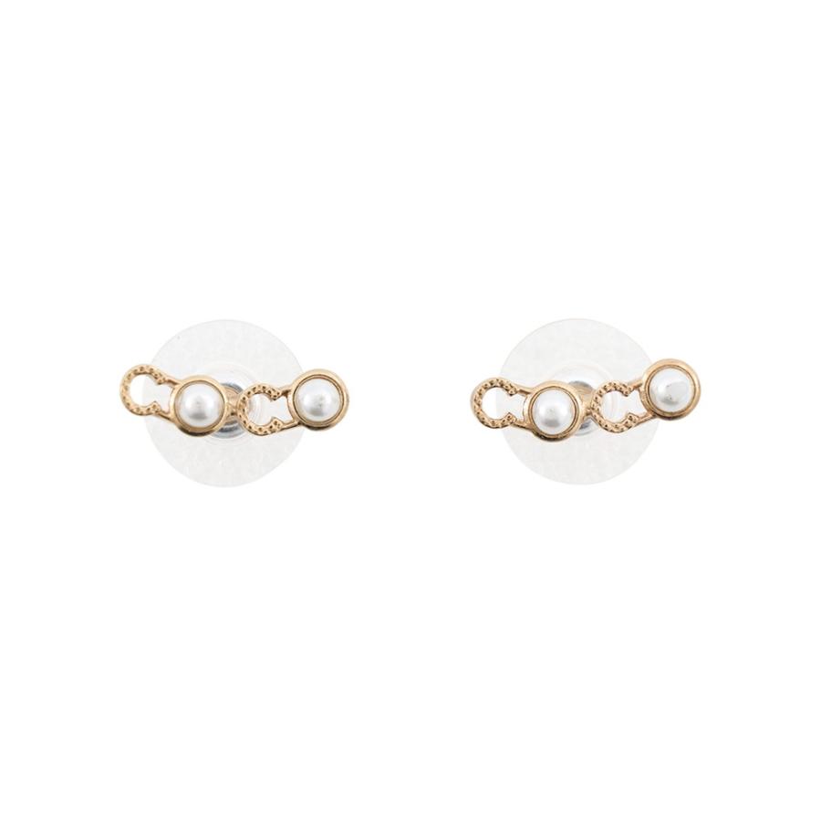 シャネル ピアス COCOロゴ フェイクパール A17P CHANEL アクセサリー