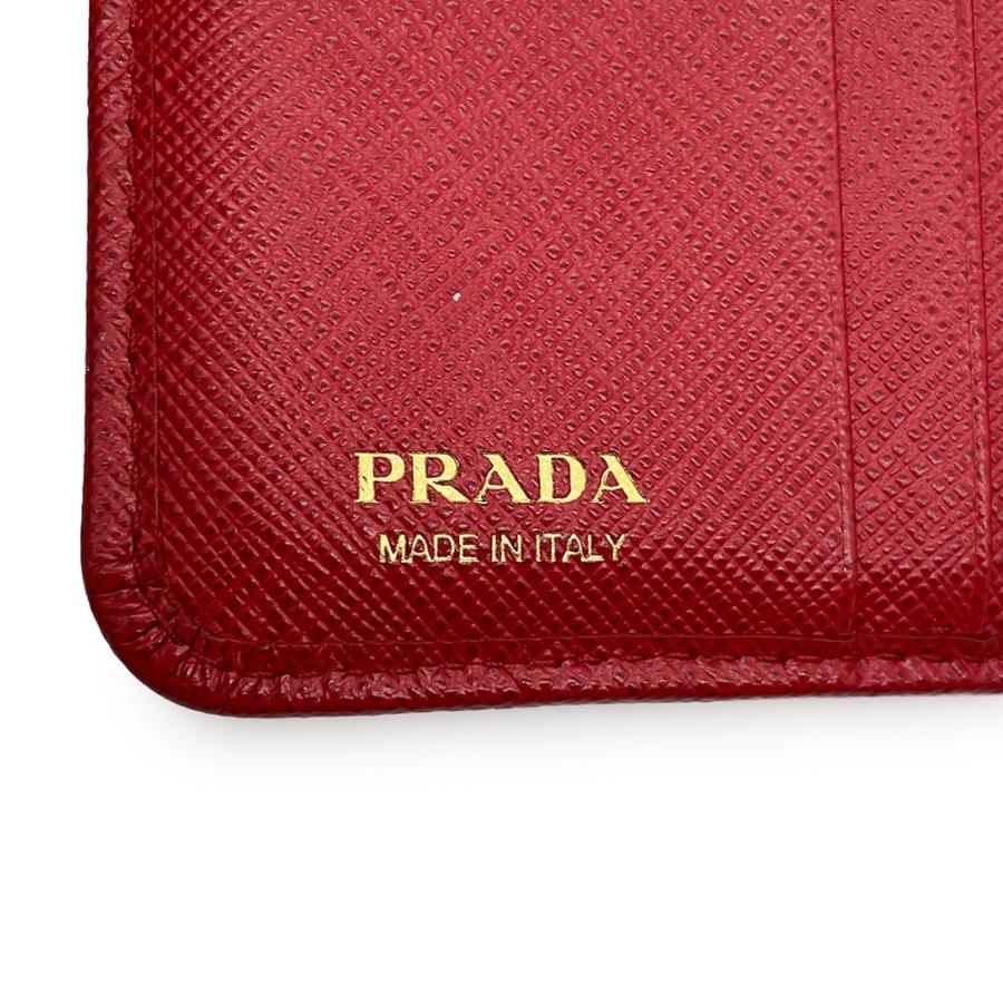 プラダ 二つ折り財布 ロゴ レザー 1ML018 PRADA 【安心保証