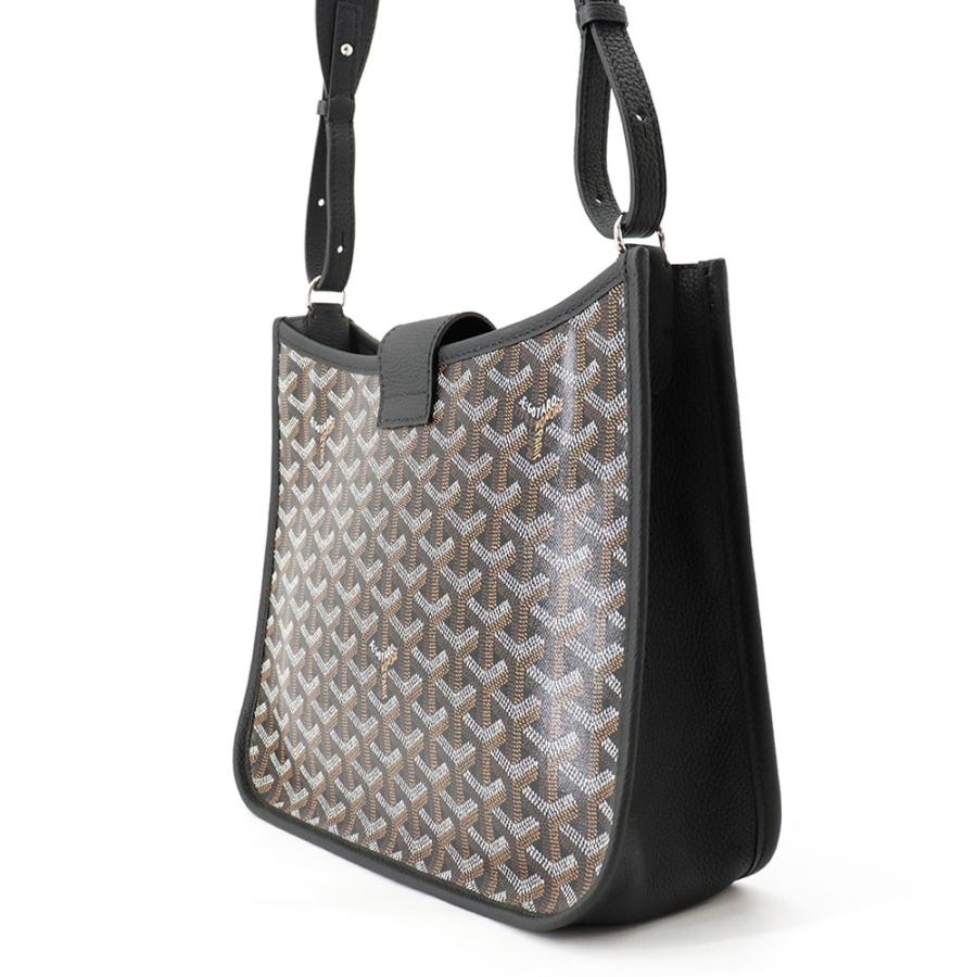 GOYARD ショルダーバッグ ヘリンボーン柄 ブラック ゴヤール ショルダーバッグ ミュゼットPM PVC レザー
