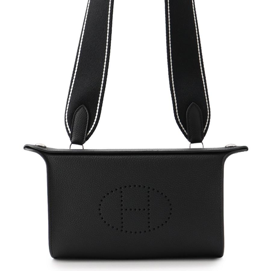 エルメス ショルダーバッグ ヴィドポッシュ ブラック/シルバー金具