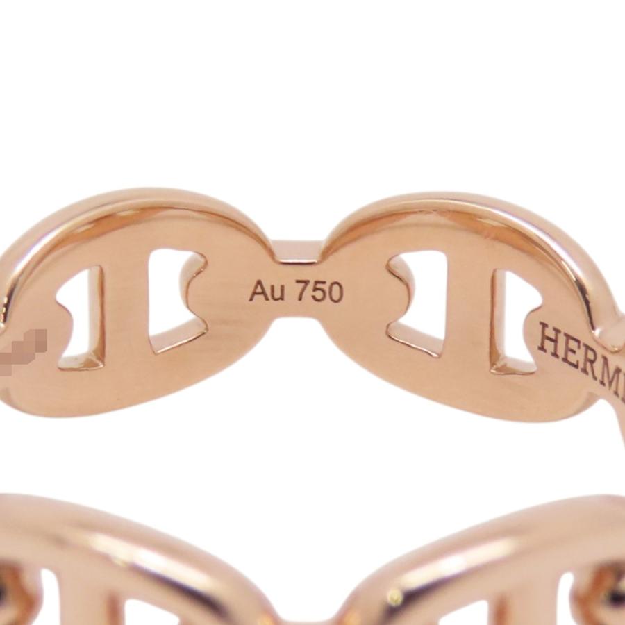HERMES シェーヌダンクル アンシェネ リング#51 11号付属品全て有り エルメス リング シェーヌダンクル アンシェネPM K18PGピンクゴールド