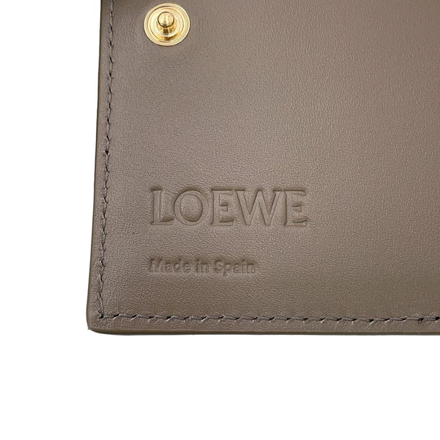 ロエベ 二つ折り財布 アナグラム コンパクト ウォレット ペブル