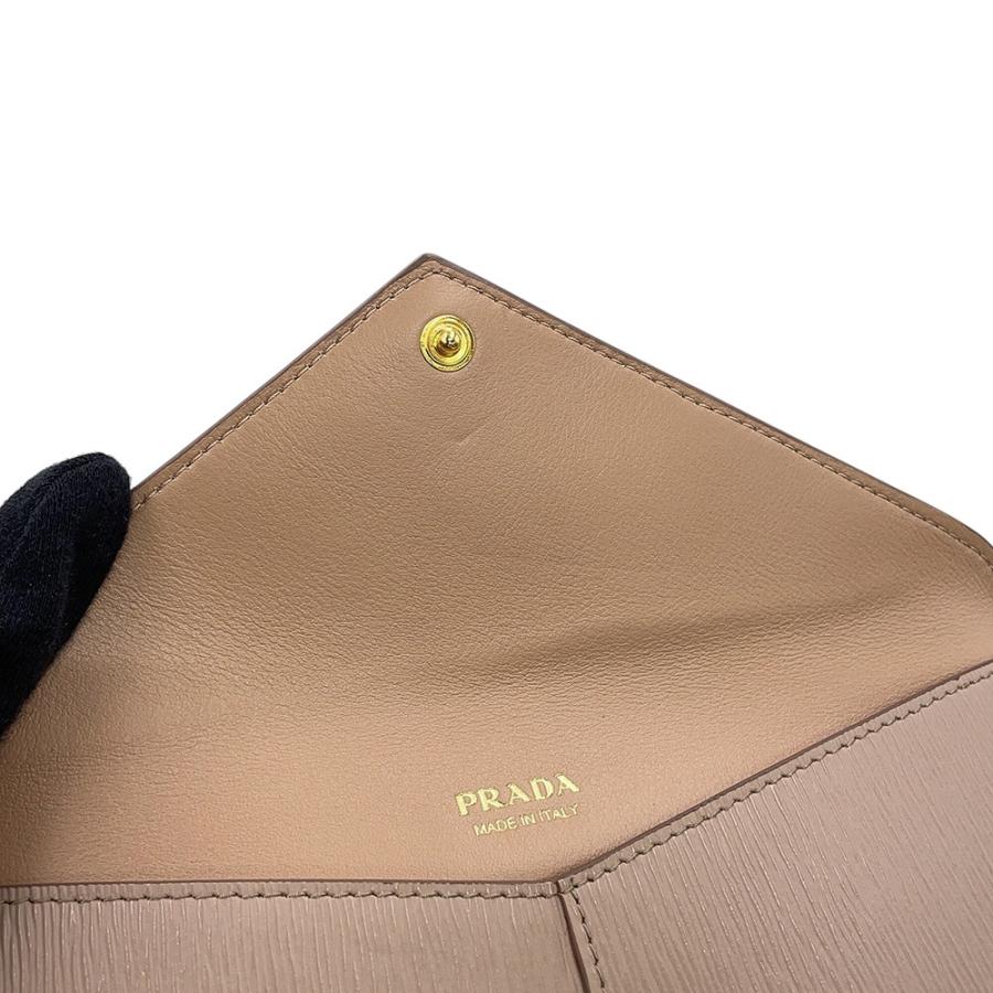 プラダ 長財布 エンベロープ レザー 1MF175 PRADA 【安心保証